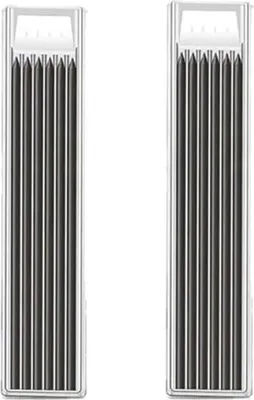 Produktbild von 2,8 mm Bleistiftminen für Zimmermannsbleistift, 12 Stück Solide Tieflochmarker Konstruktion Bleistift Ersatz, Bleistift Ersatzminen für Architekt Zeichnen (Schwarz)