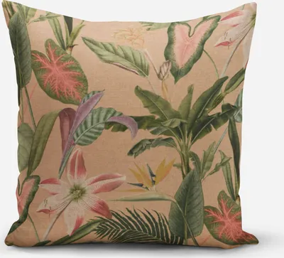 Produktbild von SCHÖNER LEBEN. Kissenhülle Outdoor Romantic Botanic Exotik Blumen bei Größe 70x70cm (HxB) 70x70cm (HxB) Größe