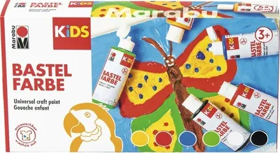 Image de Marabu 304000000001 Peinture de bricolage Marabu KiDS, 80 ml, lot de 6