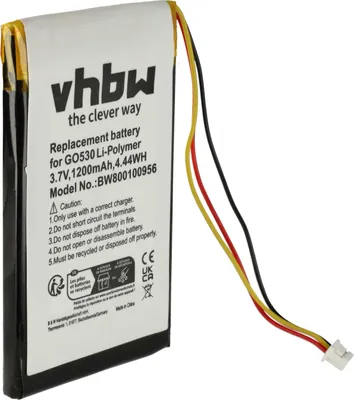Produktbild von vhbw Akku kompatibel mit TomTom Go 720, 530 Live, 720 Traffic, 630, 630 Traffic, 530, 730 GPS Navigation Navi (1200 mAh, 3,7 V, Li-Polymer)