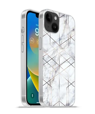 Produktbild von MuchoWow® Handyhülle Schutzhülle Hülle für Apple iPhone 14 Plus - Soft case Marmor - Gold - Weiß Silikon Softcase Handy Hülle - Abbildung