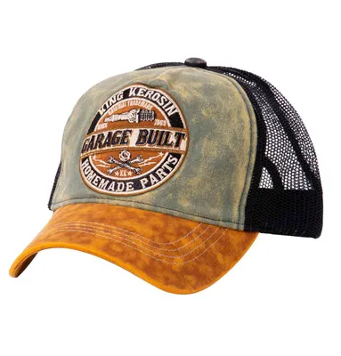 Immagine prodotto di King Kerosin - Cap da uomo Garage Built 280117-434 verde e marrone Cap Cap Snapback Taglia OS
