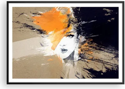 Produktbild von Gerahmtes Poster - Schwarzer Rahmen - Abstraktion Frau - 100x70 cm - Wand Bild - Wanddeko - Wandbilder - Kunstposter - Wandposter - Bilderrahmen - Bilder - Kunstdruck - Wandbild - P2BAA100x70-3656
