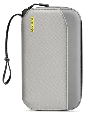 Produktbild von tomtoc Reisepass Organizer Tasche für 4 Reisepässe mit RFID-Blocker – Grau