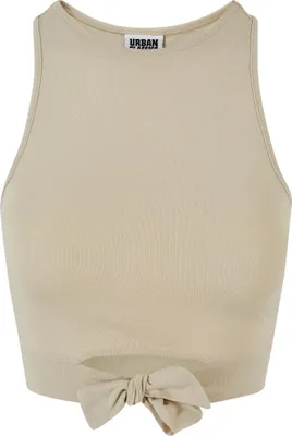 Productafbeelding van Urban Classics - Korte top met strik aan de voorkant voor dames, model TN1052 (XL) (Zacht zeegrasgroen)