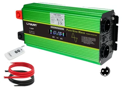 Produktbild von Reiner Sinuswellenwechselrichter, 4000W Leistung, EU-Steckdosenkompatibilität, 12V 6000W EU