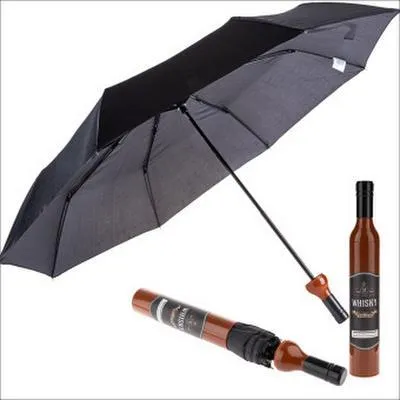 Produktbild von Taschen-Regenschirm, Design Whiskyflasche, Länge ca. 90 cm