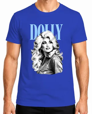 Produktbild von Dolly Parton Country Musik Legende Vintage Retro Fan Sängerin Herren T-Shirt, Blau, S