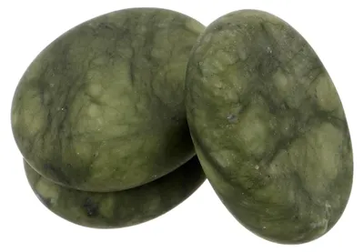 Produktbild von 3 Stück Olivenstein-Massagesteine 5x6cm für Hot Stone Therapie und Gua Sha