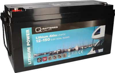 Produktbild von Q-Batteries LiFePO4 Akku 12-150 12,8V 150Ah 1920Wh mit Bluetooth