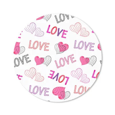 Produktbild von MuchoWow® Mauspad Mousepad Liebe - Valentinstag - Muster 20x20 cm - Mousepads - Maus Mat - Pad - Mausunterlage - Schreibtischmatte