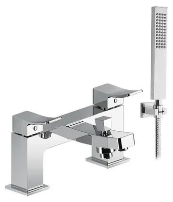 Produktbild von Demm Wannenbatterie Dharma Umsteller Handbrause Ablaufgarnitur chrom 3504, 37148.008.C