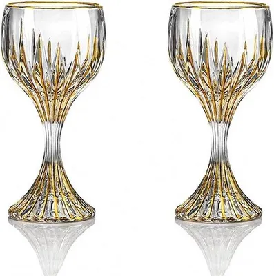 Produktbild von Handbemalte Weingläser aus Kristall, Set mit 20 Stück – 10 oz, elegante Gläser für Rot- und Weißwein – 7.3 Zoll hoch, ideal für Feiern und Dinner