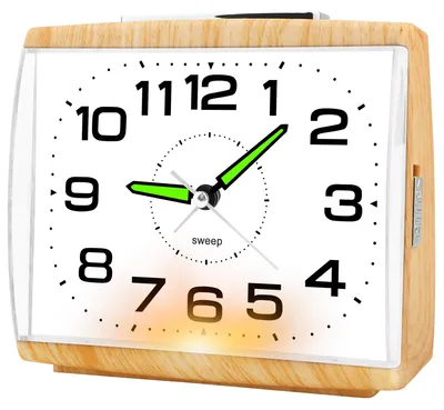 Analoge Weckuhr, lautlos, großes Display, Nachtlicht, Snooze, 13x12x5,5 cm