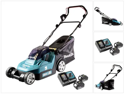Produktbild von Makita DLM 382 RM2 Akku Rasenmäher 36 V ( 2x 18 V ) 38 cm 40 l + 2x Akku 4,0 Ah + Ladegerät