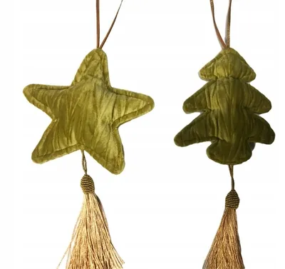Imagen del producto de Adornos para el árbol de Navidad, de terciopelo, 13 cm
