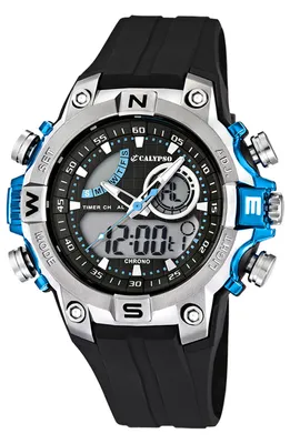 Zdjęcie produktu dla Calypso Cyfrowy zegarek męski Chronograf czarny/niebieski K5586/2