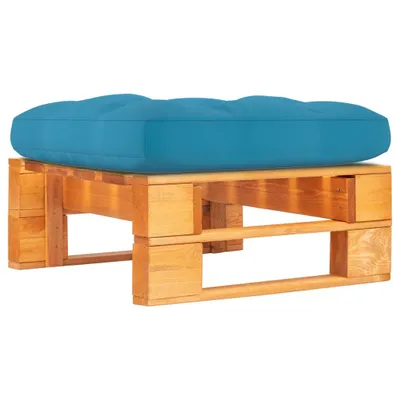 Image de Tabouret de jardin en bois de pin imprégné brun miel