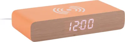Produktbild von Karlsson - Wecker Retro Flat Led - Leuchtendes Orange - 16.1x7.6x3cm