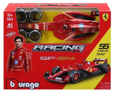 Productafbeelding van Bburago model 1:24, BOLID F1 Ferrari SF-24, Carlos Sainz, zelfbouwpakket, artikelnummer 18-26859