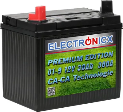 Obrázok produktu pre Electronicx Garten Edition batéria 30Ah 12V 300A ▶ Batéria pre záhradný traktor kosačka záhradné náradie - bezúdržbová spoľahlivá dlhá životnosť
