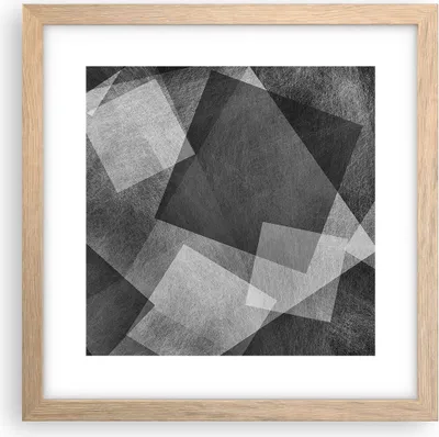 Produktbild von Gerahmtes Poster - Rahmen in heller Eiche - Abstraktion modern - 30x30 cm - Wand Bild - Wanddeko - Wandbilder - Wandposter - Bilderrahmen - Bilder - Kunstdruck - Wandbild - P2NAC30x30-3996
