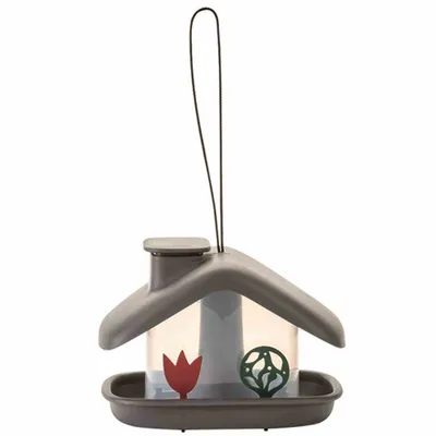 Produktbild von plastia 160-6970124 Vogelfutterhaus Domek Kunststoffsilo anthrazit, anthrazit