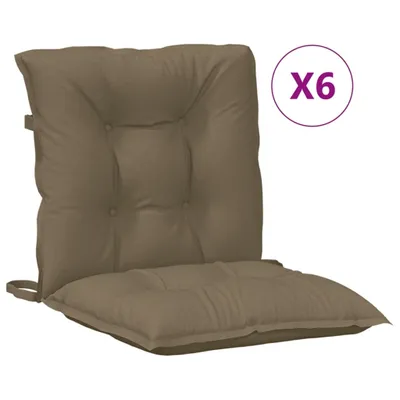 Produktbild von vidaXL Niedriglehner-Auflagen 6 Stk. Melange Taupe 100x50x7 cm Stoff