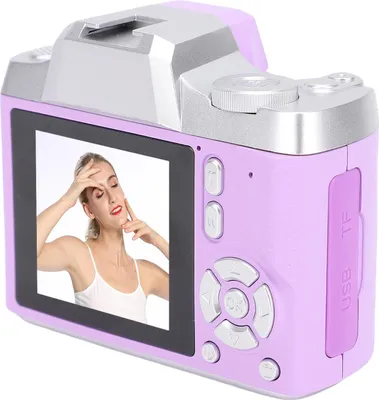 Zdjęcie produktu dla aparat cyfrowy 48 MP, autofokus z 18-krotnym zoomem, 1,54-calowy ekran TFT do fotografii podróżniczej, fioletowy