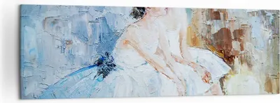 Produktbild von Bild auf Leinwand - Leinwandbild - Balletttänzer tanzen - 160x50cm - Wand Bild - Wanddeko - Leinwanddruck - Bilder - Kunstdruck - Wanddekoration - Leinwand bilder - Wandkunst - AB160x50-3767