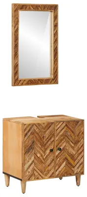 Immagine prodotto di vidaXL Set di due mobili da bagno, 62 x 33 x 58 cm, in legno massello di mango