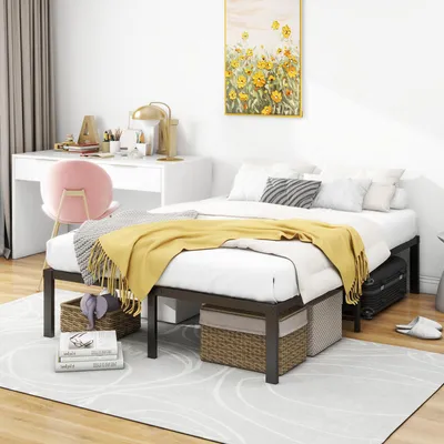 Imagen del producto de Estructura de cama metálica con somier, 120 x 200 cm, color , para dormitorio