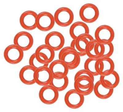 30 Silikon O-Ringe VMQ 4,5x2,5x1 mm rot