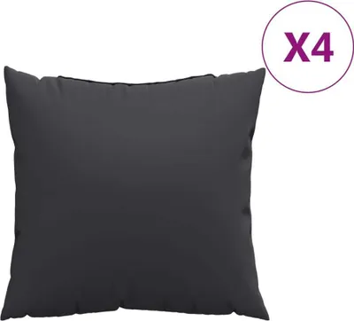 Produktbild von vidaXL Sofakissen 4 Stk. Schwarz 60x60 cm Stoff
