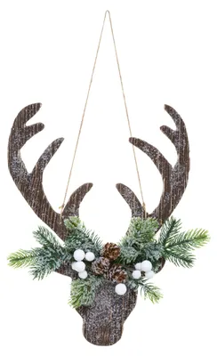 Image de Pendentif décoratif avec un renne, décoration de Noël, 34 cm