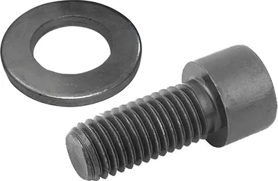 Produktbild von Zylinderkopfschrauben DIN912 M6 x 16/22 mm mit Unterlegscheibe | Flansch Ø 16 mm schwarz