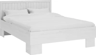 Produktbild von Furniture24 Bett Prowansja mit Lattenrost 160x200 cm Ehebett Schlafzimmer Kiefer Weiß ohne Matratze