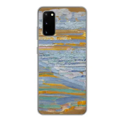 Produktbild von MuchoWow® Handyhülle Schutzhülle Hülle für Samsung Galaxy S20 Blick auf den Strand und die Seebrücke von den Dünen aus - Piet Mondrian Silikon Softcase Handy Hülle - Bild