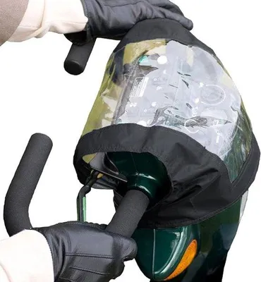 Image de Cache pour guidon de trottinette électrique – Protection imperméable pour guidon et écran – Housse de protection transparente – Protection contre la pluie, la poussière et la saleté – Noir