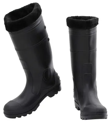 Produktbild von vidaXL Gummistiefel mit Herausnehmbarem Innenfutter Schwarz Gr. 41 PVC