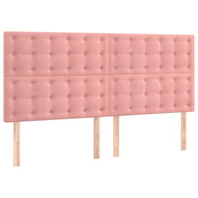 Immagine prodotto di vidaXL Testiere 4 pz. Velluto rosa 80x5x78/88 cm