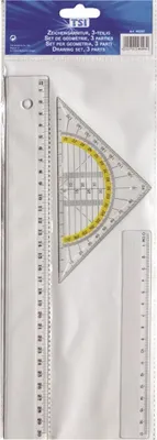 Produktbild von TSI Zeichengarnitur 3-tlg.:Lineal 30 cm,17cm,Geodreick