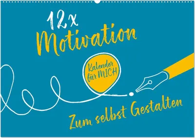 Produktbild von 12 x Motivation - Bastelkalender (Wandkalender 2025 DIN A2 quer), CALVENDO Monatskalender