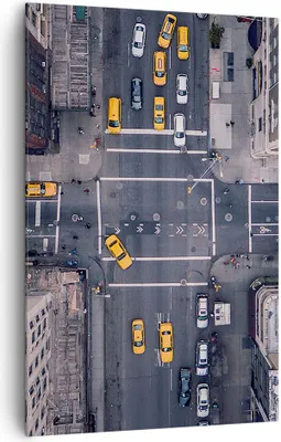 Produktbild von Bild auf Leinwand - Leinwandbild - Einteilig - New York Straße - 80x120cm - Wand Bild - Wanddeko - Wandbilder - Leinwanddruck - Kunstdruck - Wanddekoration - Leinwand bilder - Wandbild - PA80x120-3429