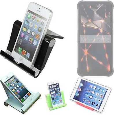 Produktbild von K-S-Trade Handy-Ständer kompatibel mit Cubot KingKong 8 faltbarer Tischständer Smartphone Tablet Halterung Reise