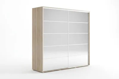 Zdjęcie produktu dla Szafa A19 sonoma, przesuwna z lustrem - 100 x 62 x 215 cm