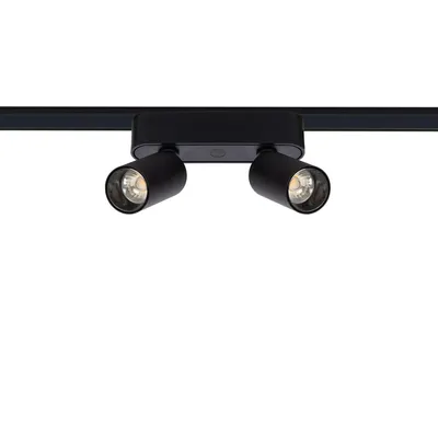 Produktbild von LED-Strahler Doppelt für Magnetschiene 25mm SuperSlim 10W 48V Schwarz  4000K Neutralweiß