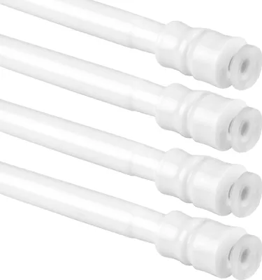 Produktbild von 4er Pack Gardinenstangen zum Klemmen Weiß, ausziehbar 60-90 cm