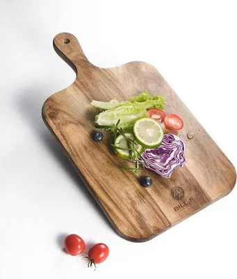 Produktbild von Holzschneidebrett mit Griff, 41x22cm, für Käse, Brot, Obst