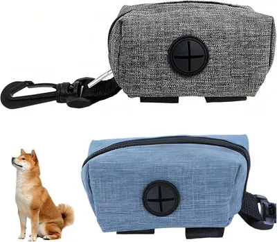 Produktbild von PolkaHome® 2er Set Hundekotbeutelhalter für Hundeleine, Abfallbeutel Spender für Haustier, Kotbeutel Spender mit Karabiner und